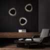 Modern luxury dark living room interior background with grey arm Sieninis šviestuvas Stone Black 2