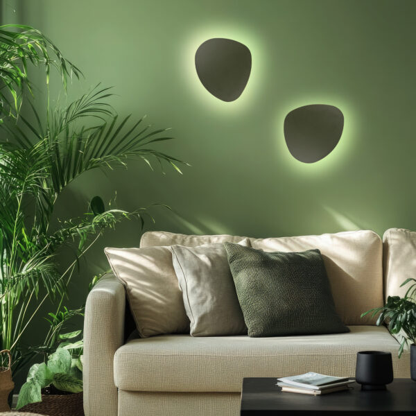 modern living room Sieninis šviestuvas Stone Green 2