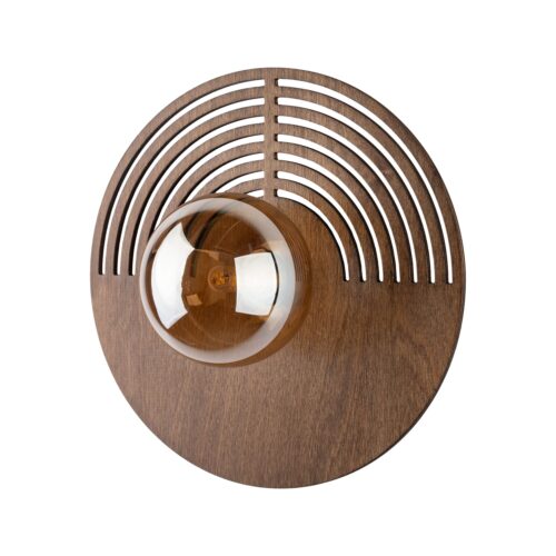 11014_LUNAR_WOOD_GLASS_A Sieninis šviestuvas Lunar Wood 1xG9 300