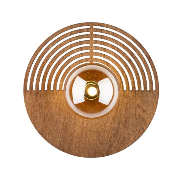 11014_LUNAR_WOOD_GLASS_O Sieninis šviestuvas Lunar Wood 1xG9 300