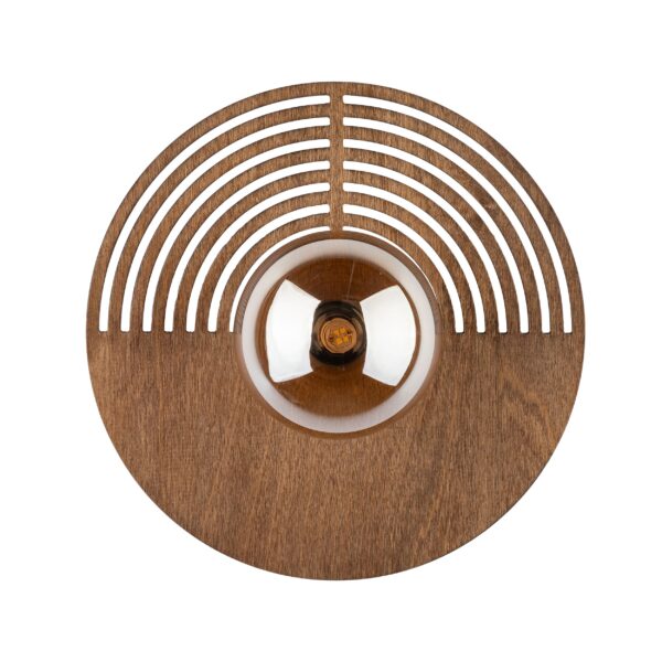 11014_LUNAR_WOOD_GLASS_W Sieninis šviestuvas Lunar Wood 1xG9 300