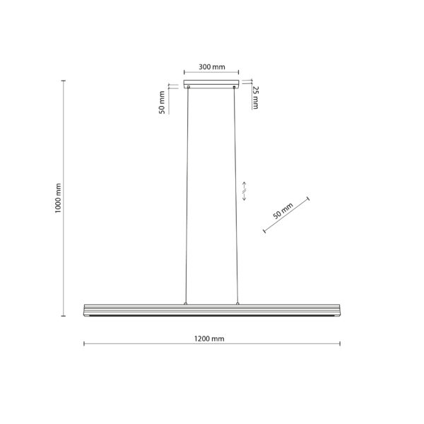 11651_VIGA_WOOD_LED_R Pakabinamas LED šviestuvas Viga Wood sendinta pušis 24W