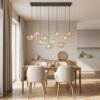 11793_NEBIA_B Pakabinamas šviestuvas Nebia New Brown 10xG9