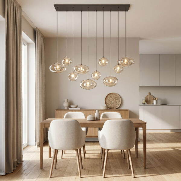 11793_NEBIA_B Pakabinamas šviestuvas Nebia New Brown 10xG9