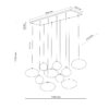 11793_NEBIA_R Pakabinamas šviestuvas Nebia New Brown 10xG9