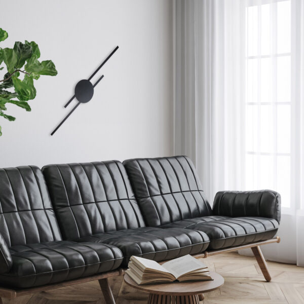 Frame mockup in contemporary interior background, 3d render Sieninis šviestuvas Java Black 2 LED