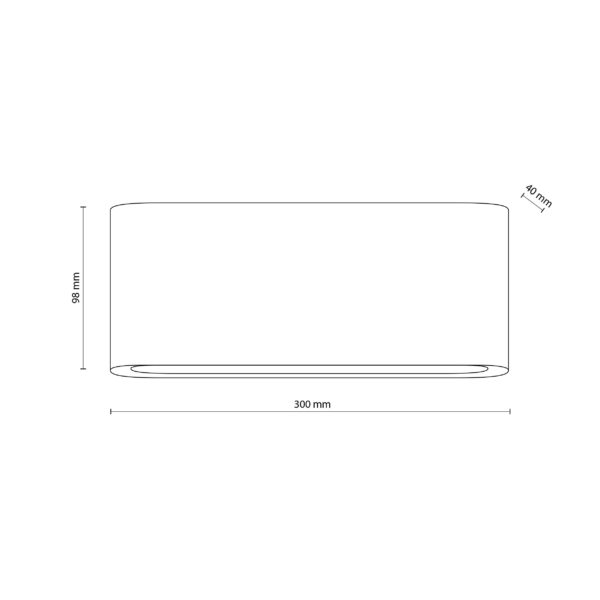 18084_ARWENA_GRAY_L_R LED wall lamp Arwena L Gray IP54 12W