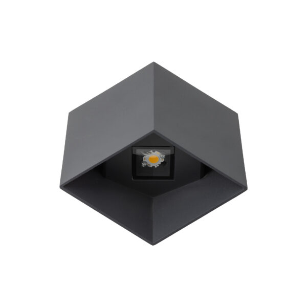 18086_CUBE_GRAY_P Sieninis LED šviestuvas Cube Gray IP54 2x5W