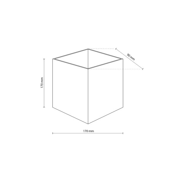 18086_CUBE_GRAY_R Sieninis LED šviestuvas Cube Gray IP54 2x5W