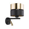 2579_HILTON_A Sieninis šviestuvas Hilton Black/Gold 2 E27 + G9