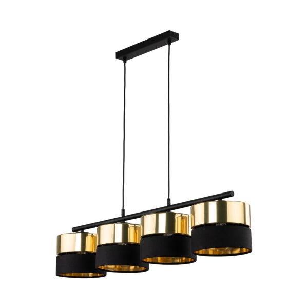4342_HILTON_A Pakabinamas šviestuvas Hilton Black/Gold 4