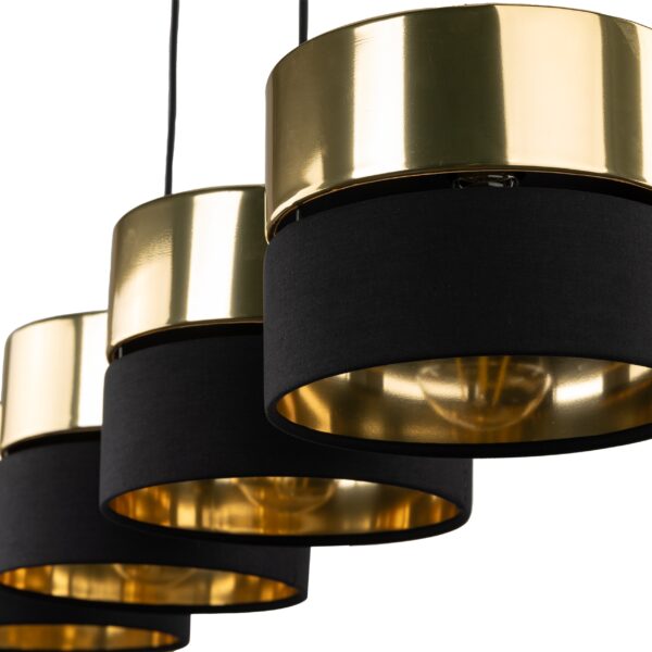 4342_HILTON_D Pakabinamas šviestuvas Hilton Black/Gold 4
