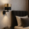 4344_HILTON_B2 Sieninis šviestuvas Hilton Black/Gold 1
