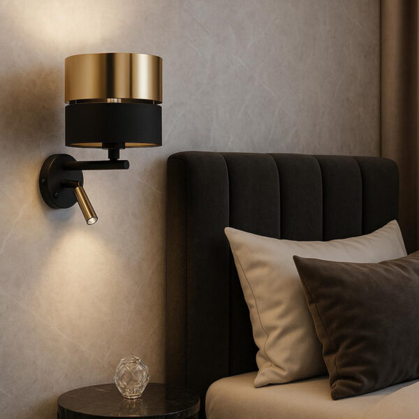 4344_HILTON_B2 Sieninis šviestuvas Hilton Black/Gold 1