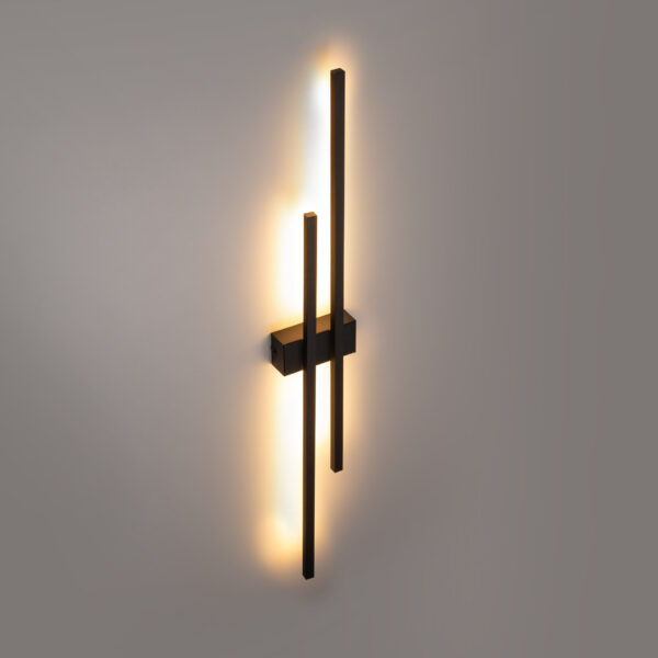 6626_FLASH_B2 Flash Black sieninis šviestuvas 2 LED