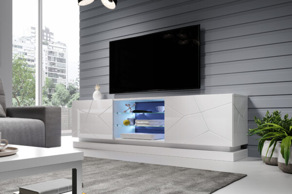 TV spintelė QIU 200 balta