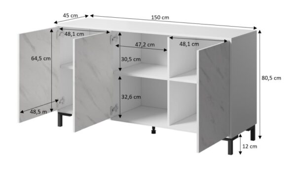 5903815006913_4 MARMO KOM 150/3D balta