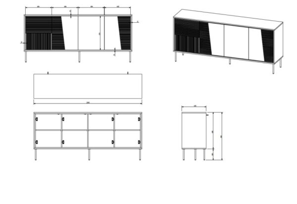 5903815008580_4 ABI komoda matinė balta/ matinė balta