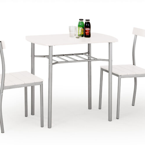 5905248102491_1 LANCE stalas + 2 kėdės spalva: balta