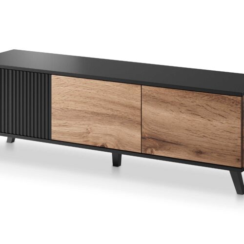 RANDOM RTV-1 TV-stand, spalva: wotan ąžuolas/juoda
