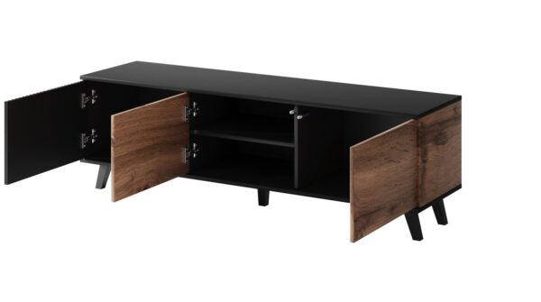 RANDOM RTV-1 TV-stand, spalva: wotan ąžuolas/juoda