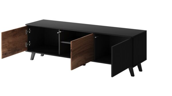 RANDOM RTV-1 TV-stand, spalva: wotan ąžuolas/juoda