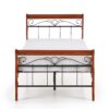 5905248120457_2 VERONICA lova 90 cm spalva: ant. cherry/juoda