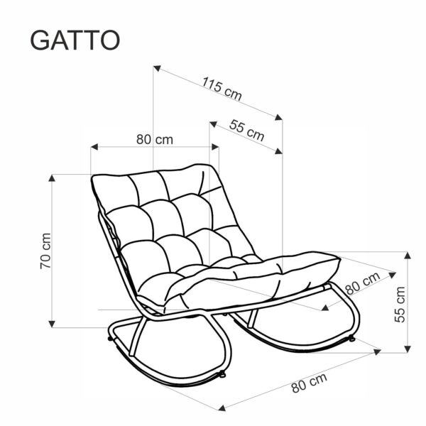 GATTO poilsio kėdė, pilka
