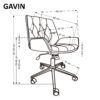 5905248125162_3 GAVIN kėdė, riešutas / juoda