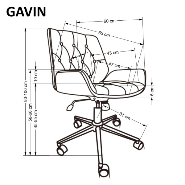 5905248125162_3 GAVIN kėdė, riešutas / juoda