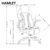HAMLET kėdė, juoda / pilka