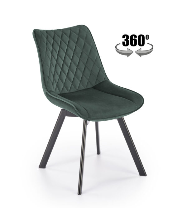 5905248126428_1 K520 kėdė, juoda / tamsiai žalia