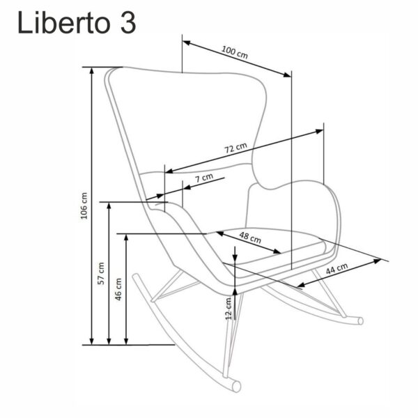 LIBERTO 2 poilsio kėdė, balta