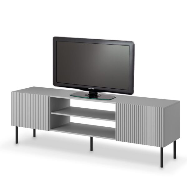 ASENSIO RTV-1 TV spintelė, šviesi pilka / juoda