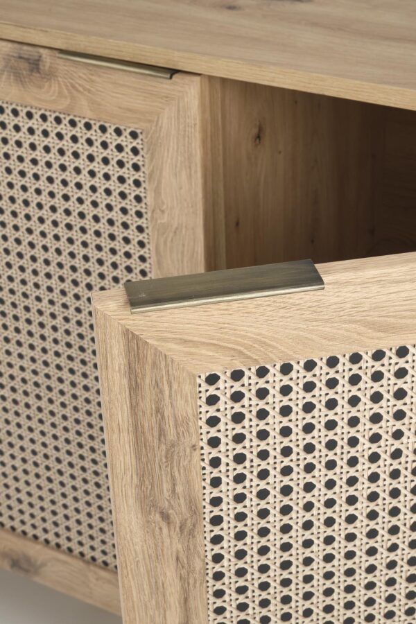 BORNEO KM-2 komoda, artisan ąžuolas / juoda