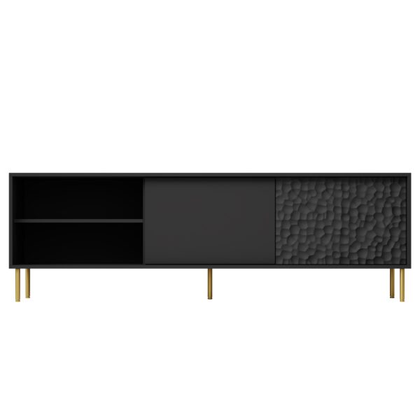 5905248127388_12 BULLET RTV-1 TV spintelė, juoda / auksinė