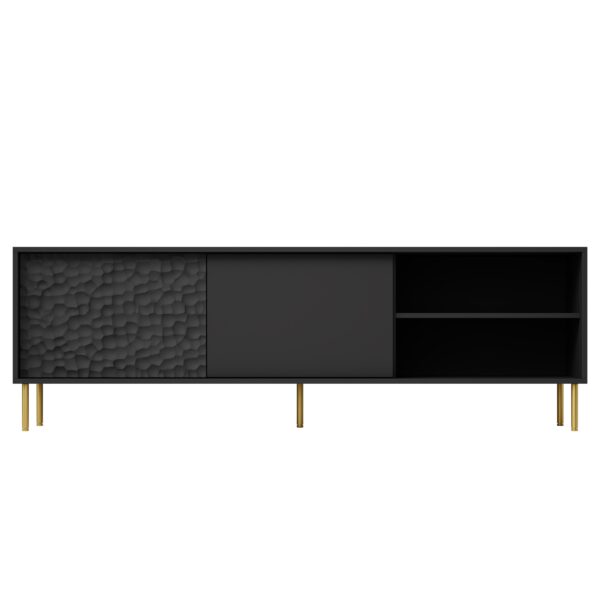 5905248127388_15 BULLET RTV-1 TV spintelė, juoda / auksinė