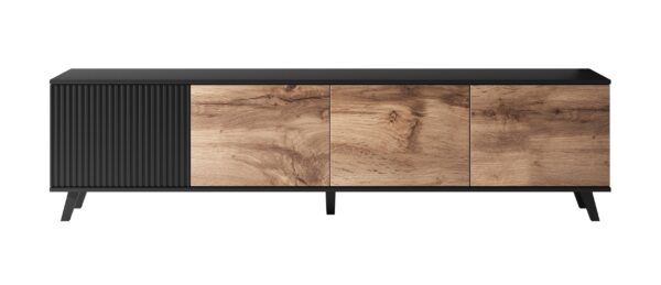 RANDOM RTV-3 TV spintelė 200 cm, wotan ąžuolas / juoda