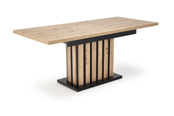 5905248129139_10 LAMELLO išskleidžiamas stalas, artisan ąžuolas / juoda