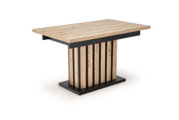 5905248129139_14 LAMELLO išskleidžiamas stalas, artisan ąžuolas / juoda