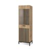 LAMINO W-1 vitrina, craft ąžuolas / juoda