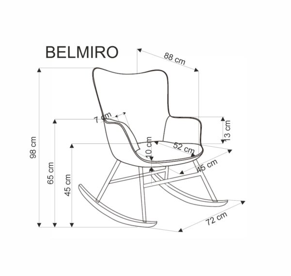 BELMIRO supimo funkcija kėdė, pilka