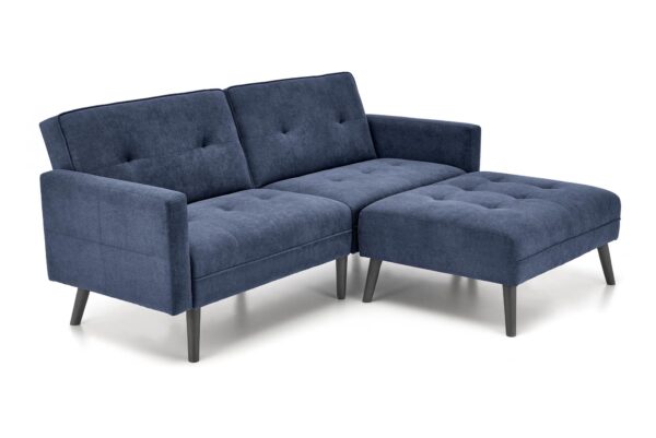5905248130531_1 CORNELIUS išskleidžiama sofa su ottoman, spalva: mėlyna