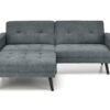 CORNELIUS išskleidžiama sofa su ottoman, spalva: pilka