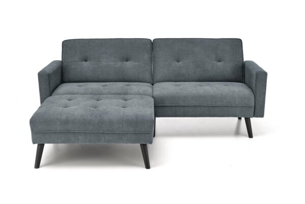 CORNELIUS išskleidžiama sofa su ottoman, spalva: pilka