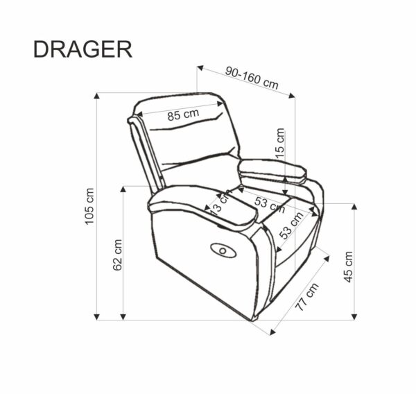 DRAGER poilsio kėdė, smėlio
