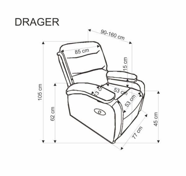 DRAGER poilsio kėdė, tamsiai žalia