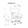 FRANCO poilsio kėdė spalva: pilka