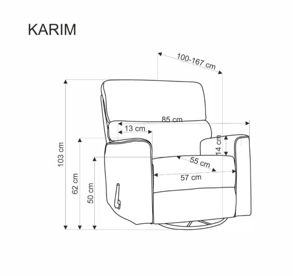 KARIM reglaineris, spalva: pilka