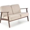 MILANO 2S sofa, smėlio CASTEL#15 / tamsus riešutas